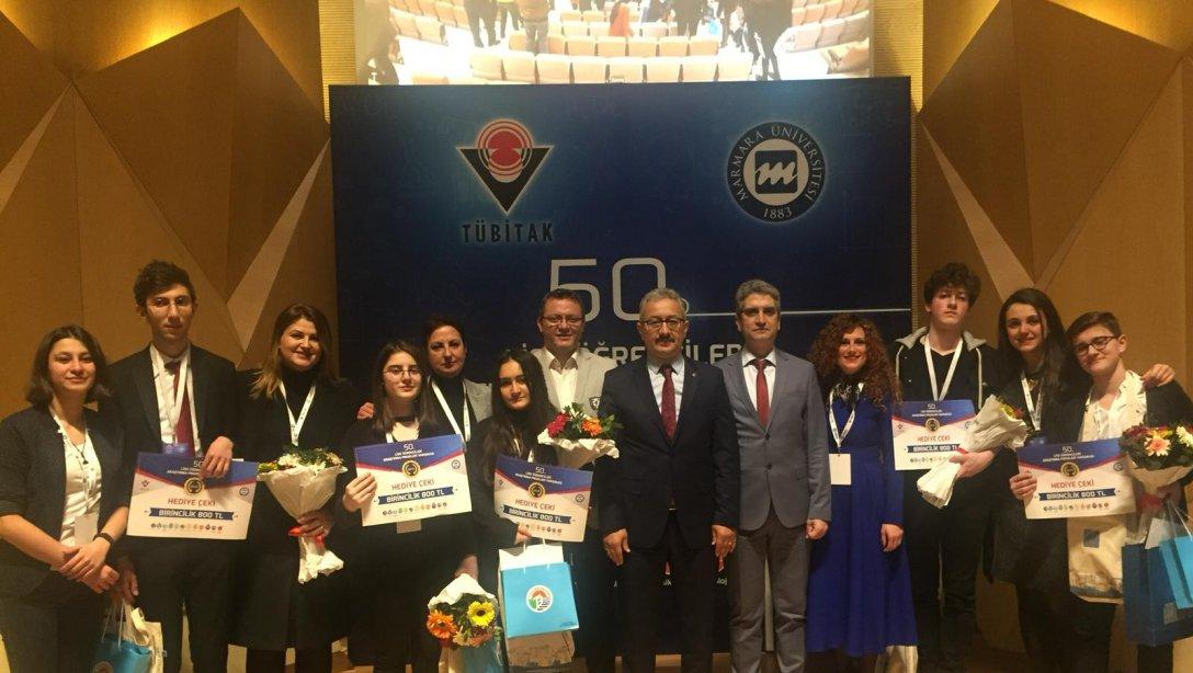 Tübitak 50. Lise Araştırma Projeleri Yarışmalarında İlçemiz Adına Büyük Gurur